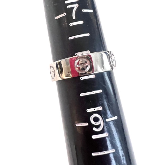 CARTIER 18K White Gold 5.5mm LOVE Ring - Picture 4 of 6